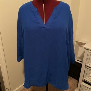 Chaus royal blue 2X plus blouse